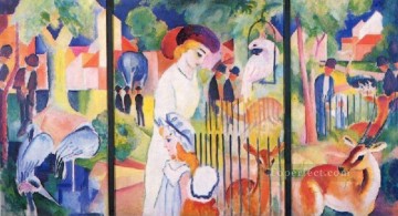 動物園の論理的な庭園 オーガスト・マッケ Oil Paintings